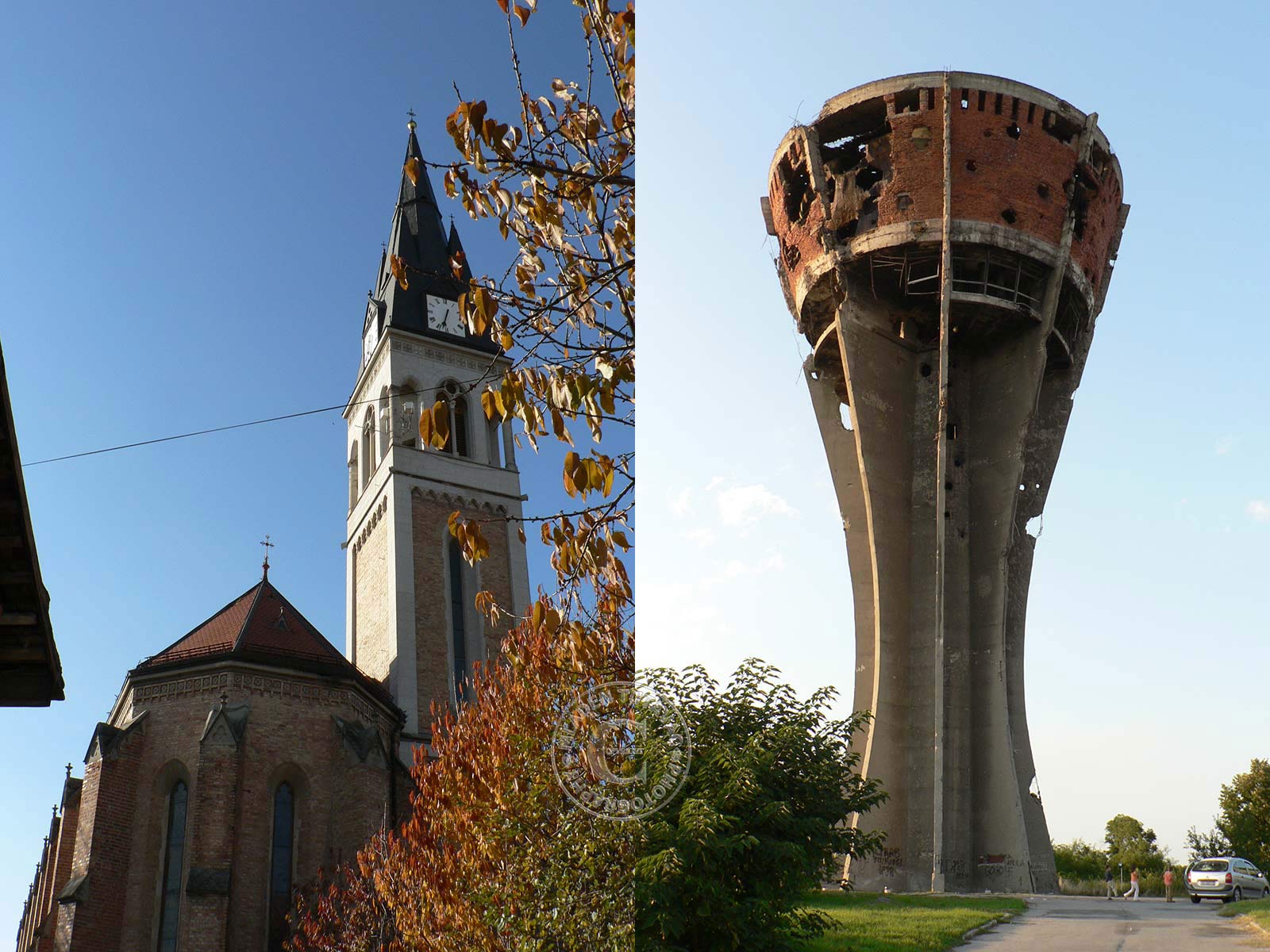 tour guide: Ilok, the church of St. John of Capestrano; Vukovar-
 the famous watertower